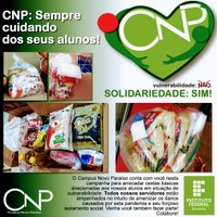 Servidores do CNP fazem doações de alimentos para famílias de alunos da unidade 