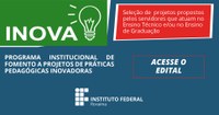 INOVA 2019 – Publicado edital para seleção de propostas de práticas pedagógicas inovadoras